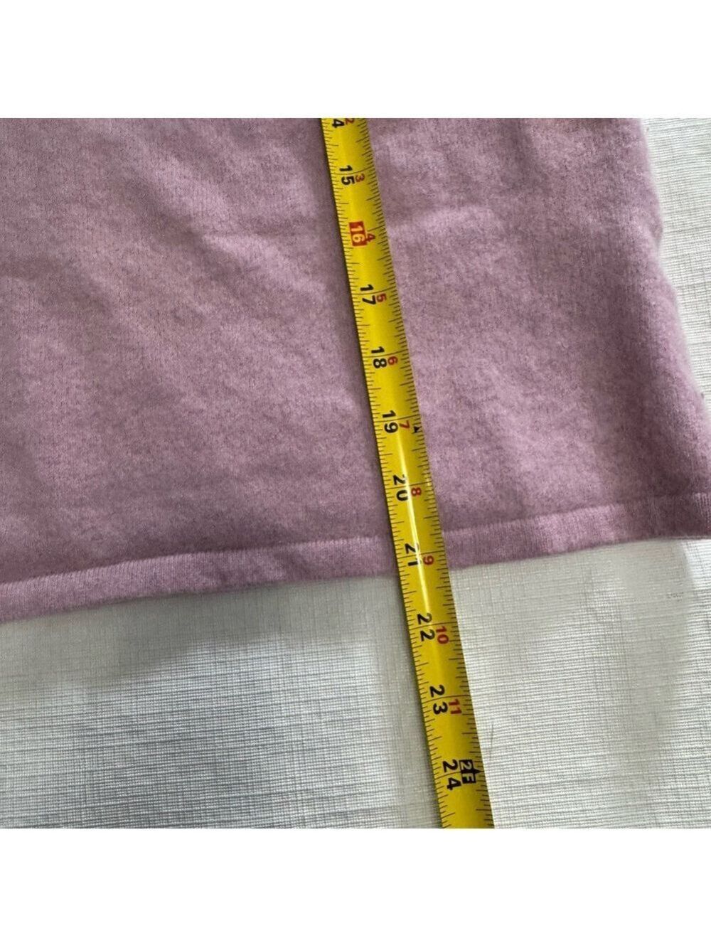 Lord & Taylor Light Purple Turtleneck Sweater Cashmere Large - Picture 4 of 5